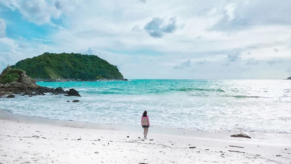 a woman at the beach in Phuket