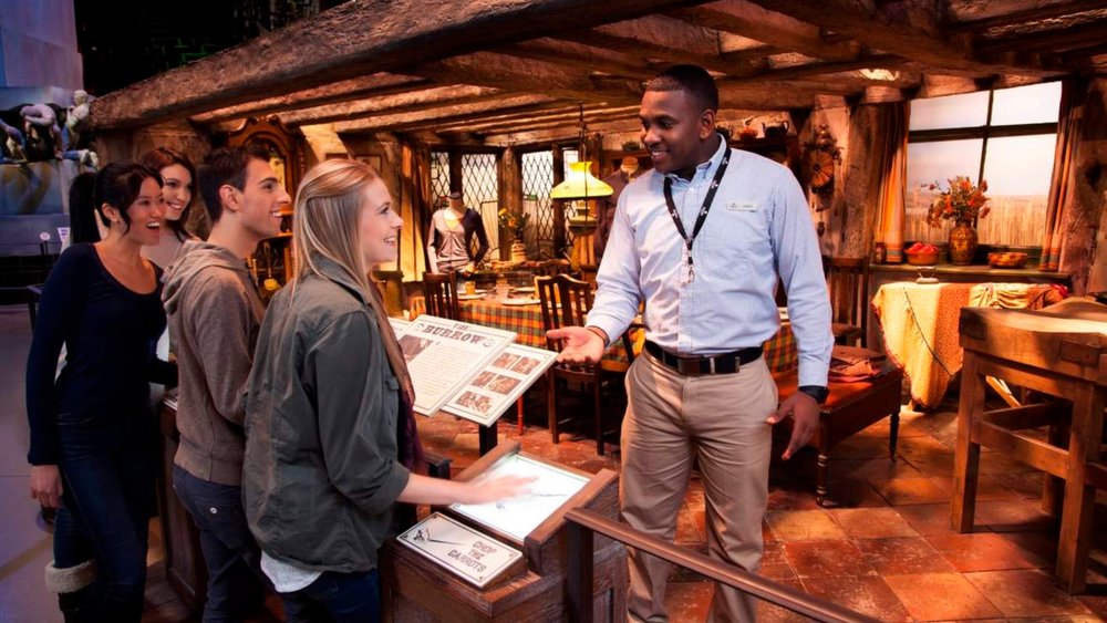 Harry Potter fans at the studio tour of the Making of Harry Potte