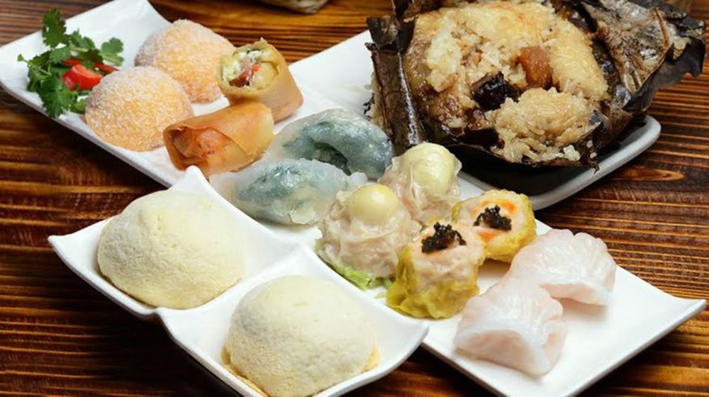 a variety of dim sum