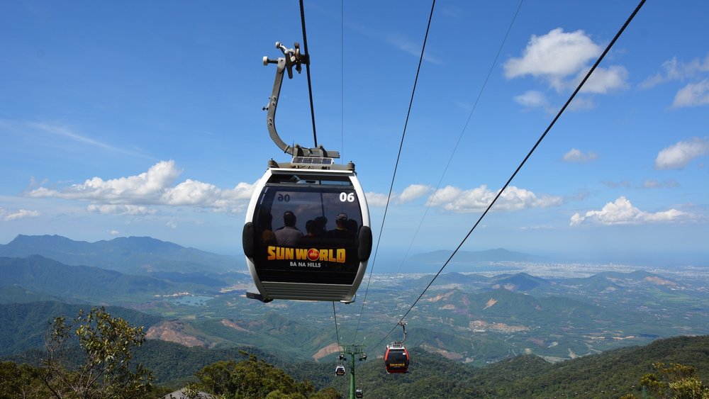 cable car ride up on Ba Na Hills