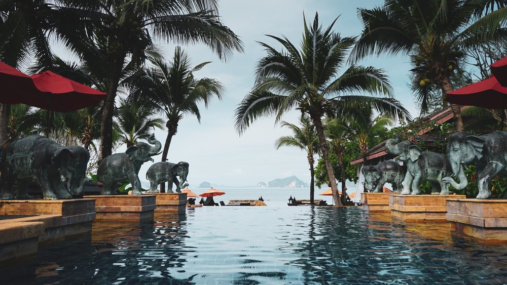 hotel pool in Thailand