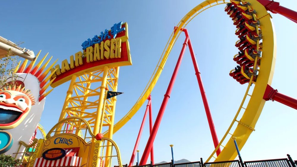 a ride at Ocean Park Hong Kong