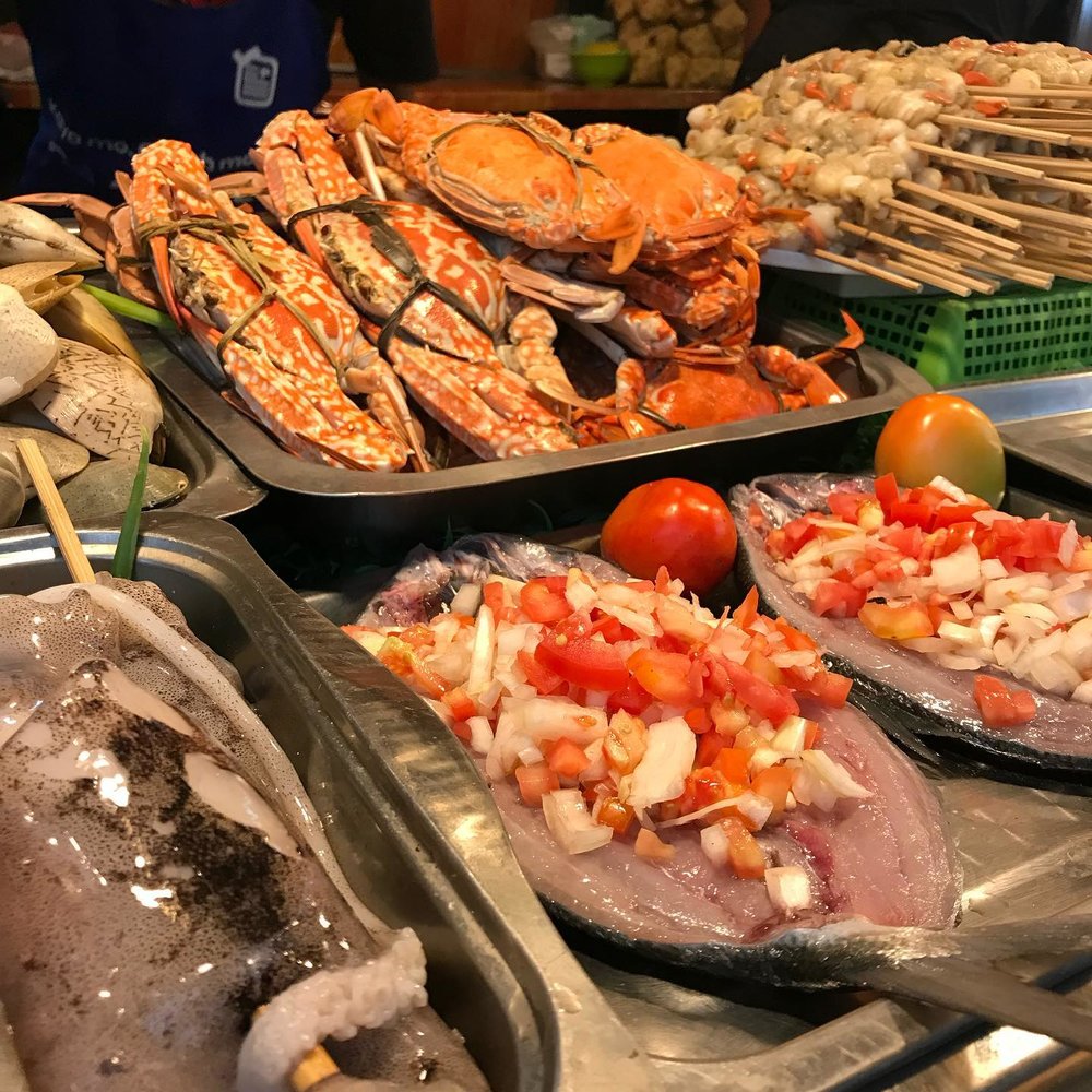 Seafoods in the table