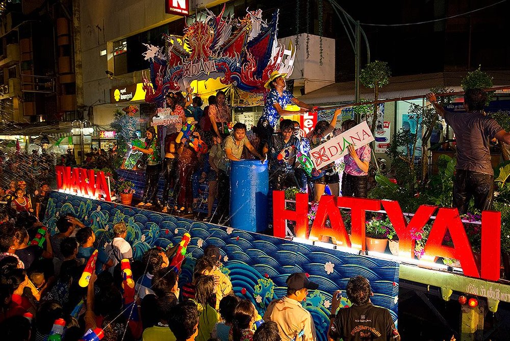 People playing with water using water gun