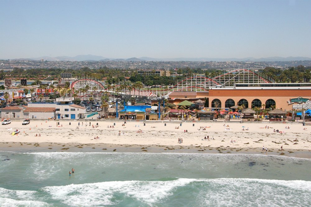 the beach at Belmont Park San Diego