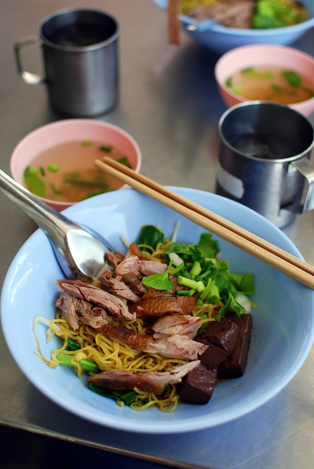 Duck Noodles at Pondtip Pratunam best local Thai food in Bangkok