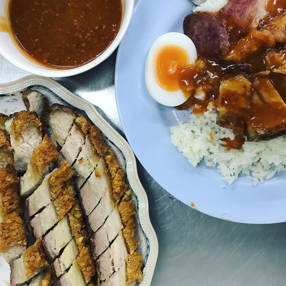 Crispy Pork Belly at Thanee Restaurant must eat in Bangkok Thailand