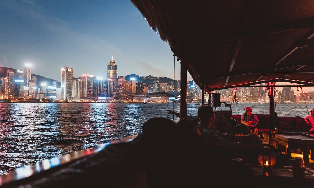 Victoria Harbour Cruise aboard a traditional junk boat
