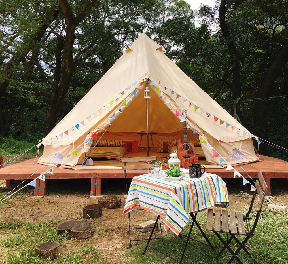Glamping site in Lantau Island Hong Kong