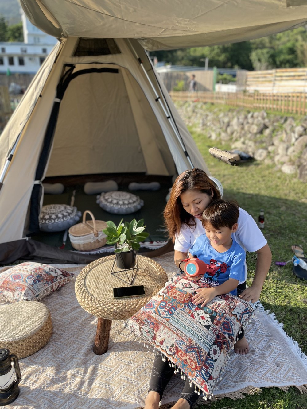 Camping site in Ha Pak Nai Hong Kong