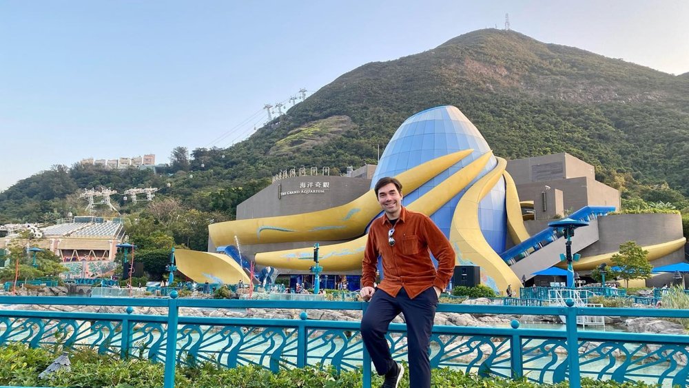 man at ocean park 