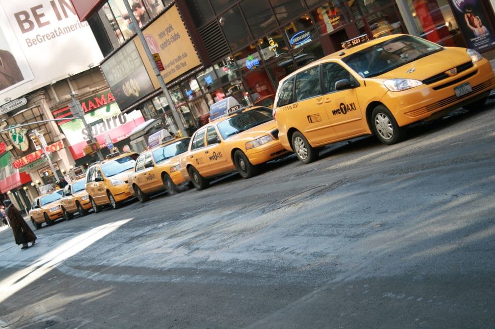 ニューヨークのタクシー（イエローキャブ）