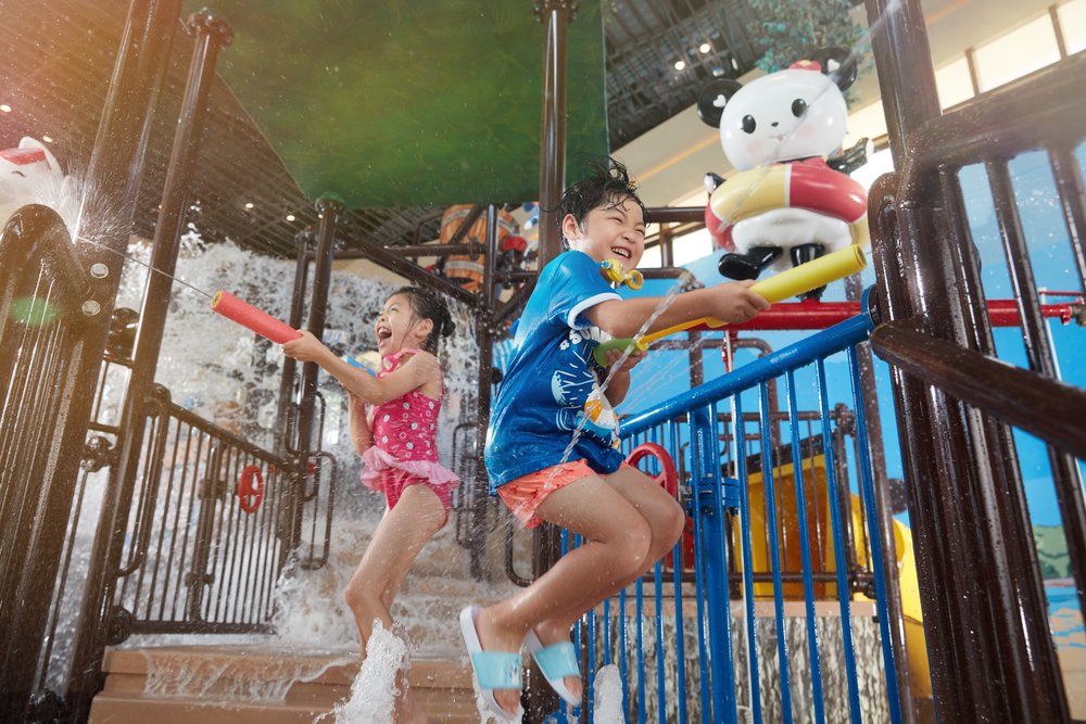Safe attractions at Water World Ocean Park in Hong Kong