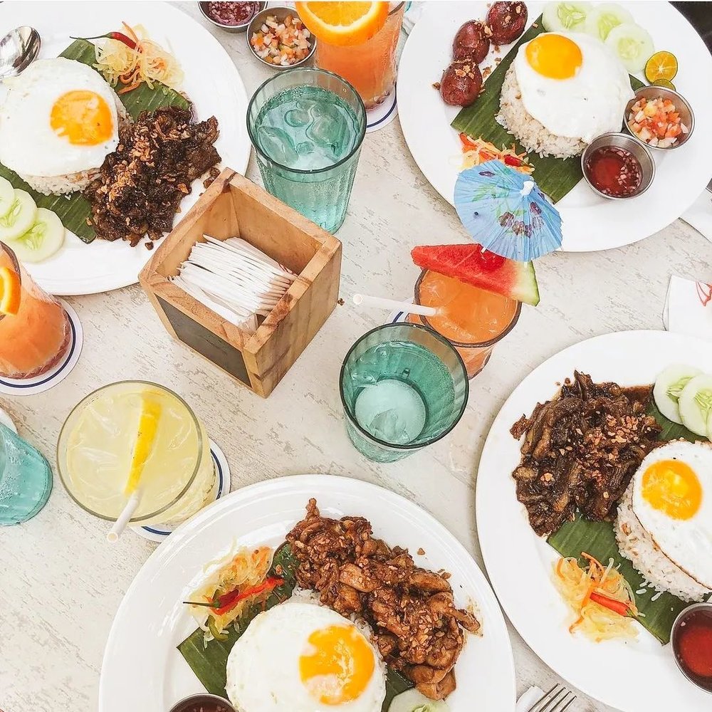 Eggs and beef in the breakfast table
