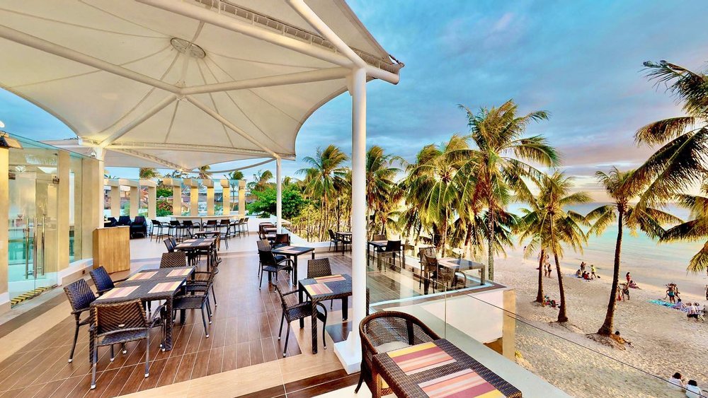 Beach side hotel with the view of sunrise