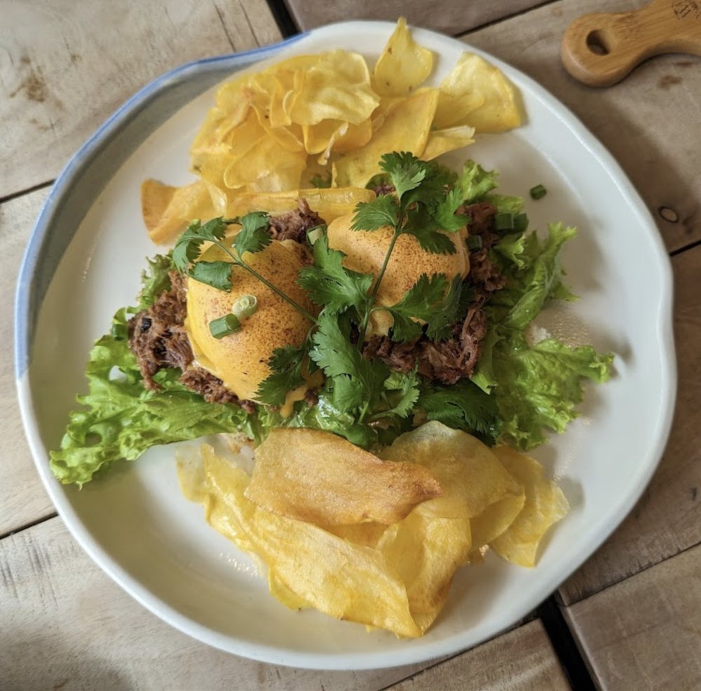 Egg and beef breakfast