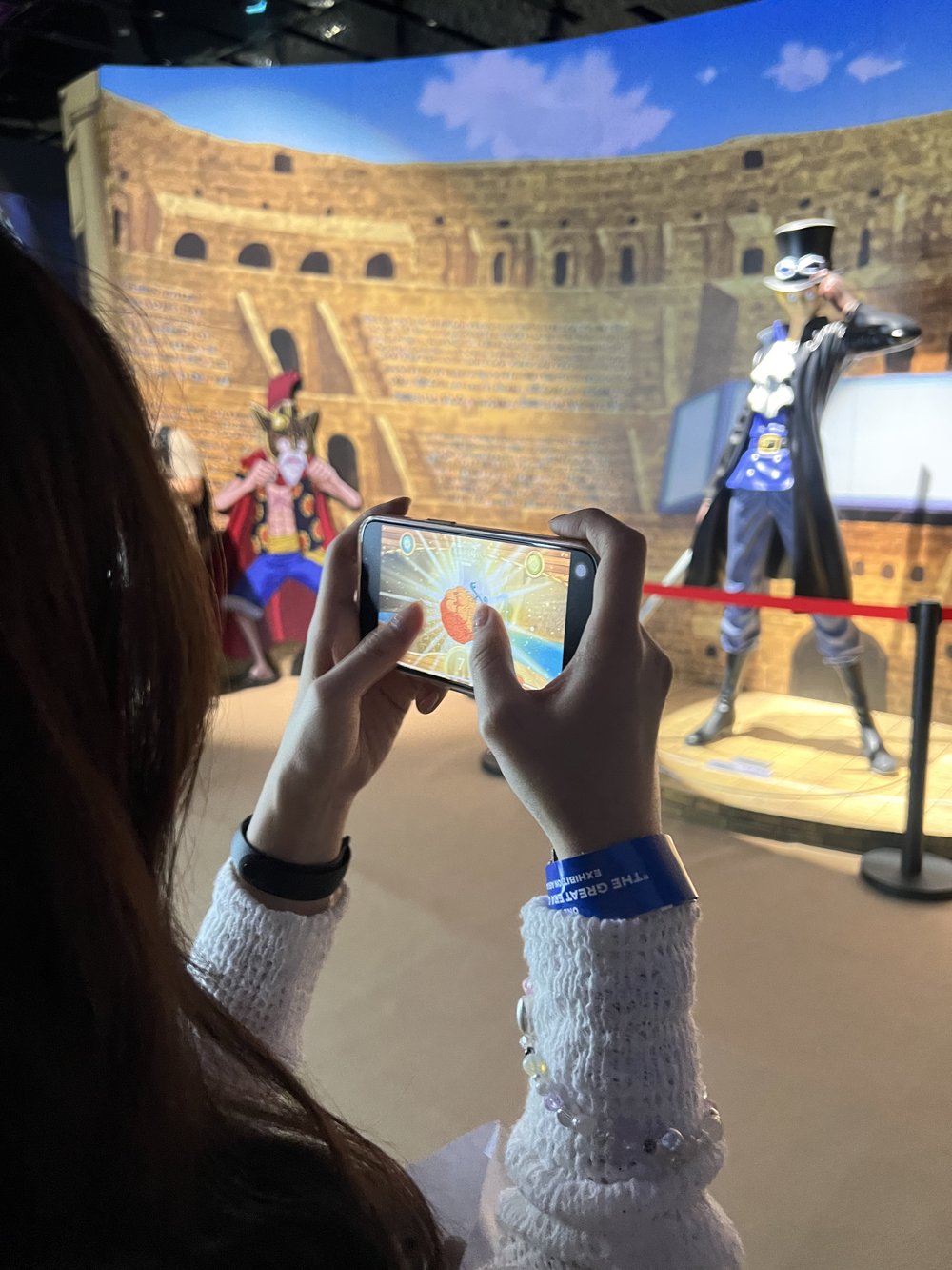 Interactive AR game at One Piece The Great Era of Piracy Exhibition