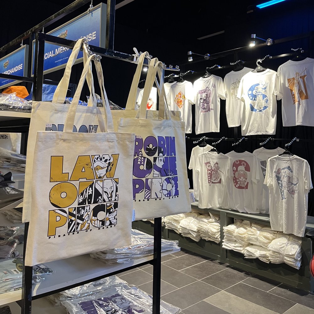Official One Piece merchandise store at The Great Era of Piracy Exhibition