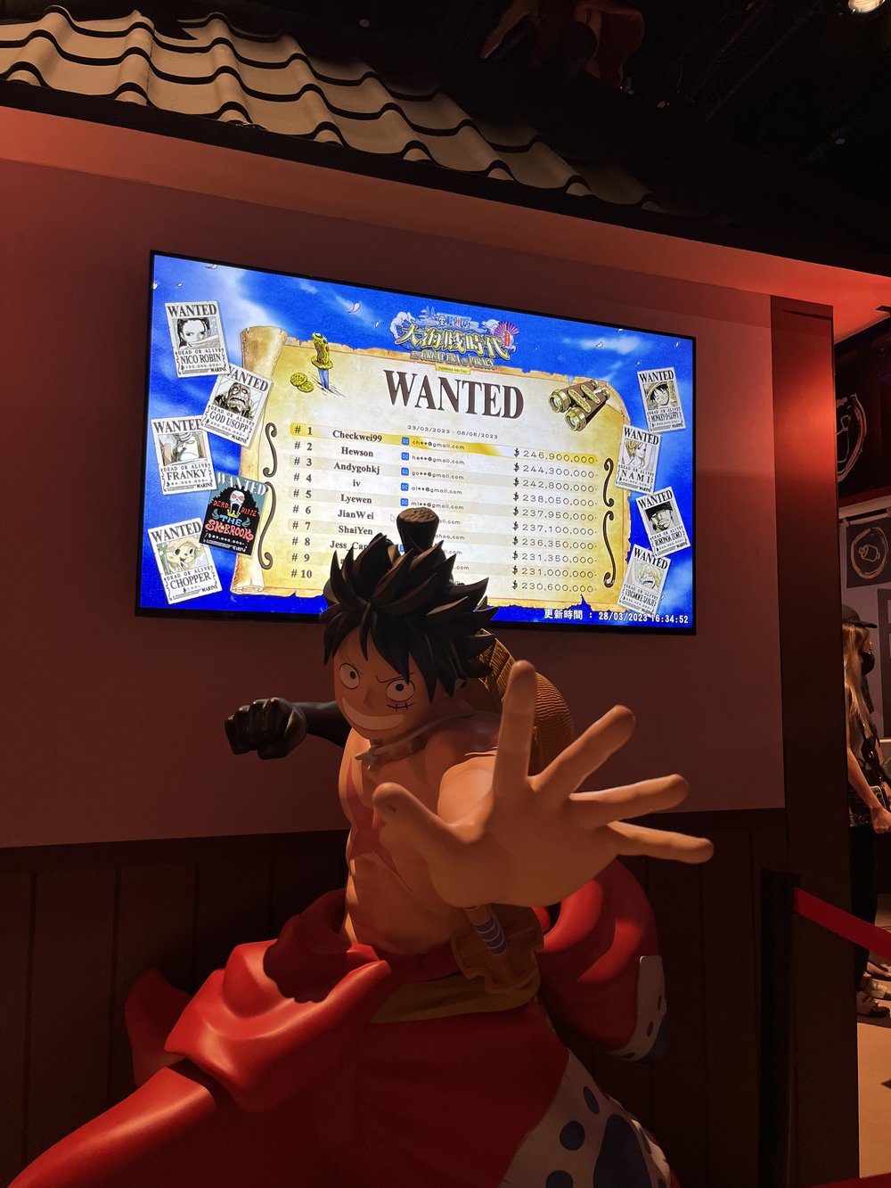 Beat the score leaderboard at the One Piece Exhibition in Genting Highlands