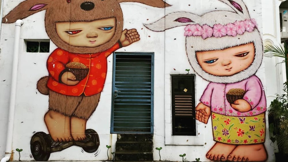 See Alex Face’s signature bunny-like creatures at Spottiswoode Park Road. Credits: @puppyseestheworld on Instagram