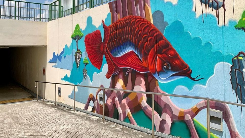 Spot this mural crafted by a master and talented kids at the Joo Chiat neighbourhood. Credits: @lawchang68 on Instagram