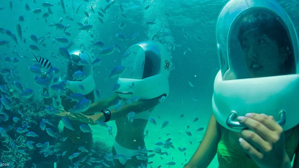 Marine walking is a great alternative to snorkelling. Credits to Klook