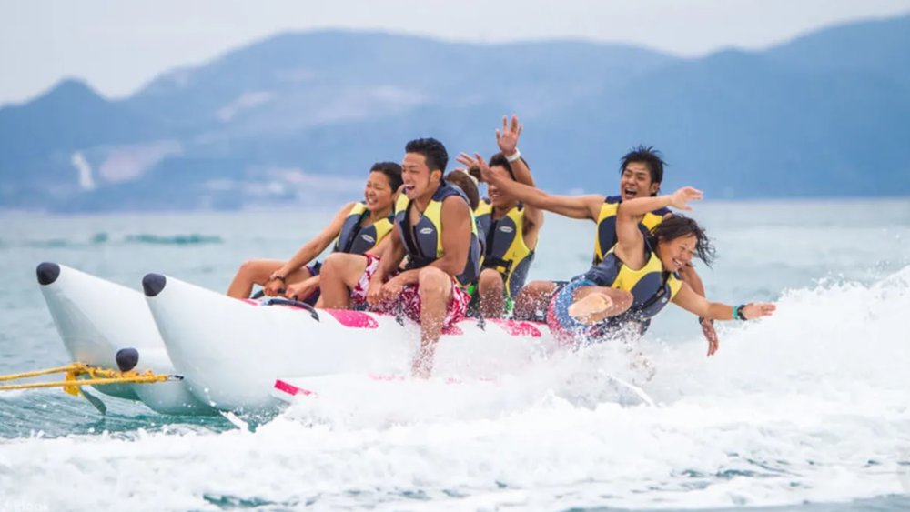 Experience the thrill of cruising on a banana boat! Credits to Klook