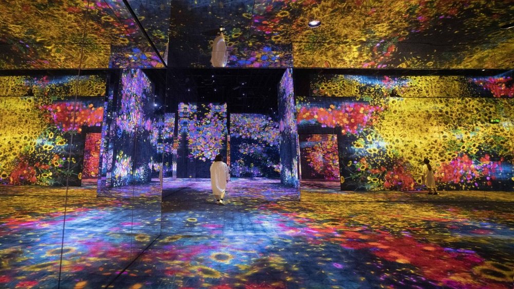 Valley of Flowers and People: Lost, Immersed and Reborn. Credits to teamlab