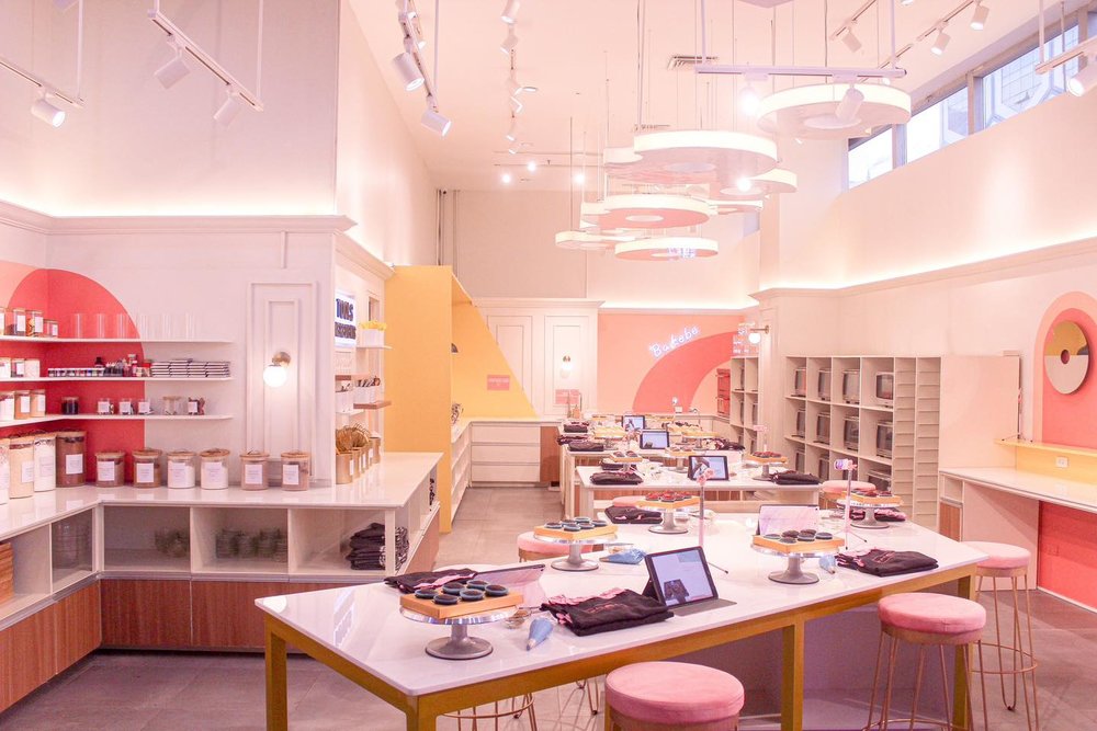 Baking room in pink color