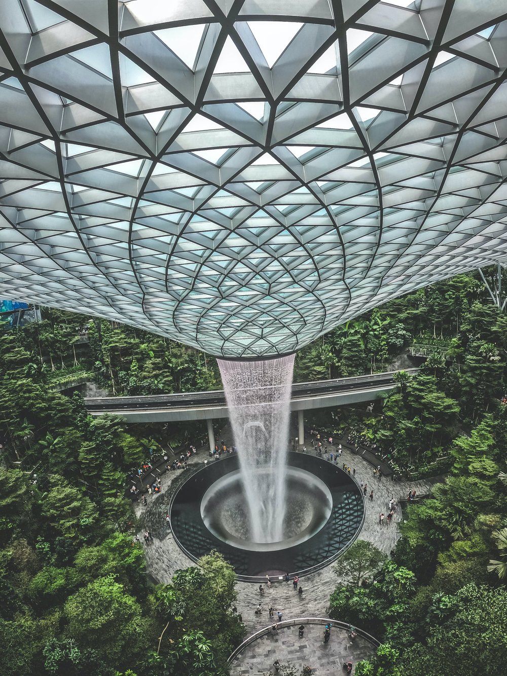 Waterfall inside the Singapore Botanic Garden