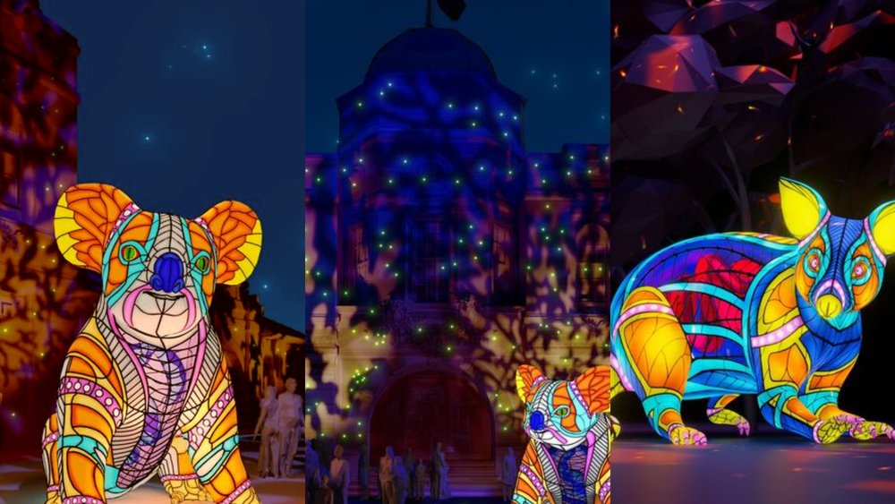 Image credit: 'Wild Lights' at Taronga Zoo, by Nathan Peckham and Nicholas Tory for Vivid Sydney 2023
