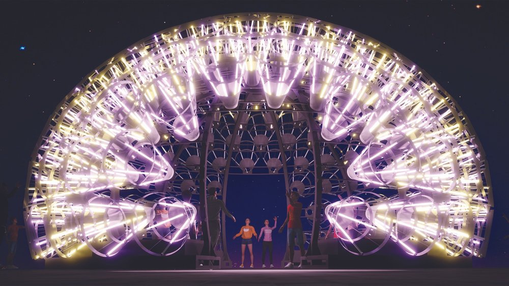 Make this interactive light installation dance. Image Source: 'Dandelion' artist impression by Amigo & Amigo