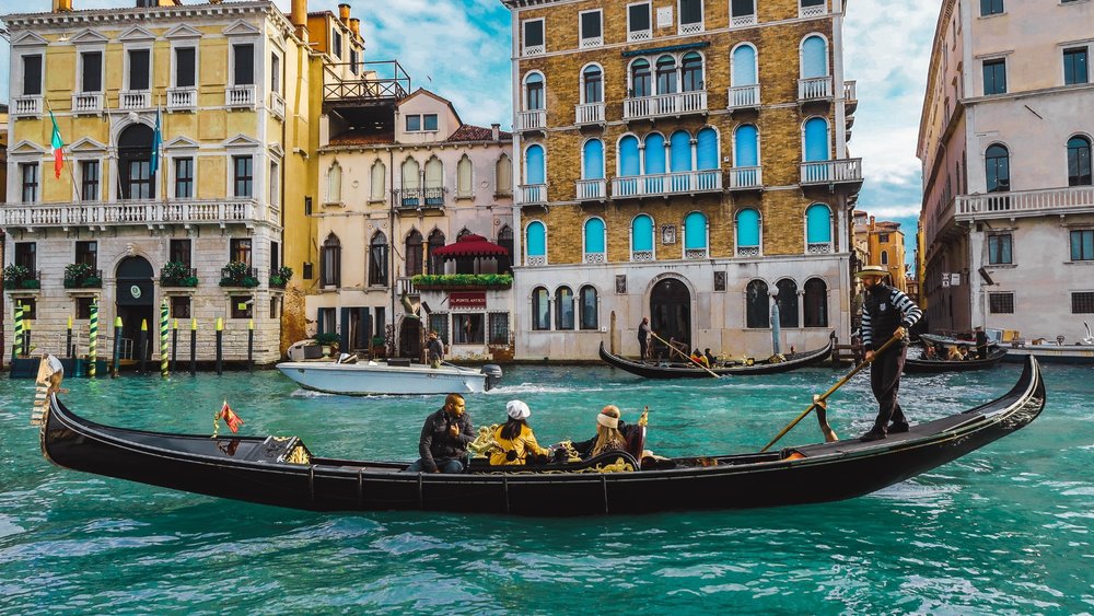 Gondola ride at Venice, Italy