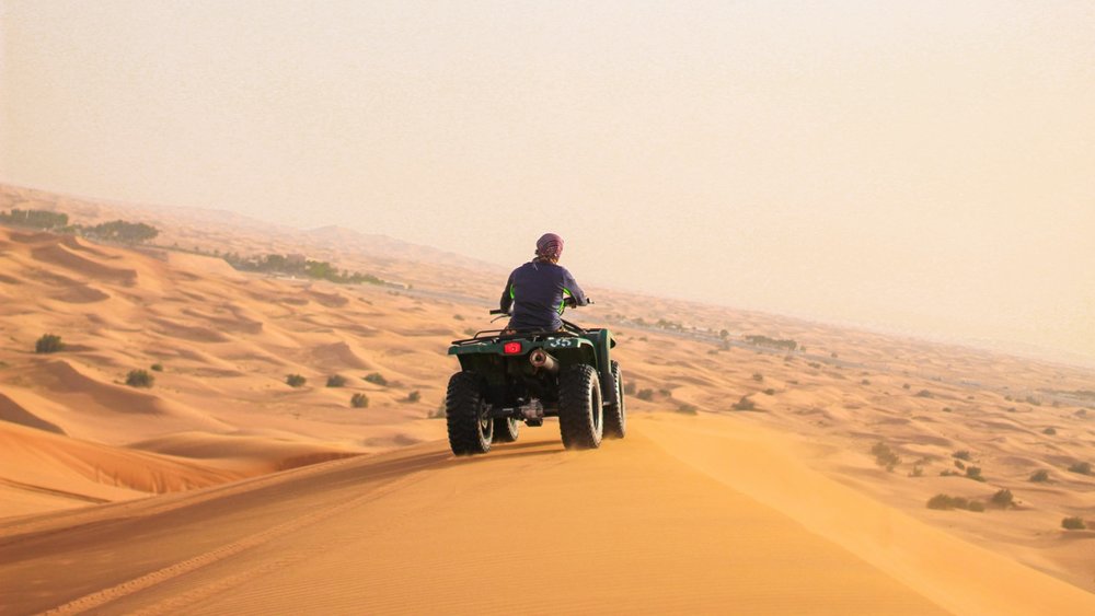 A quad bike in the desert