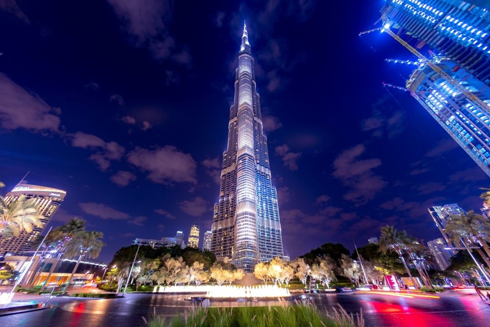 ブルジュハリファ 夜景