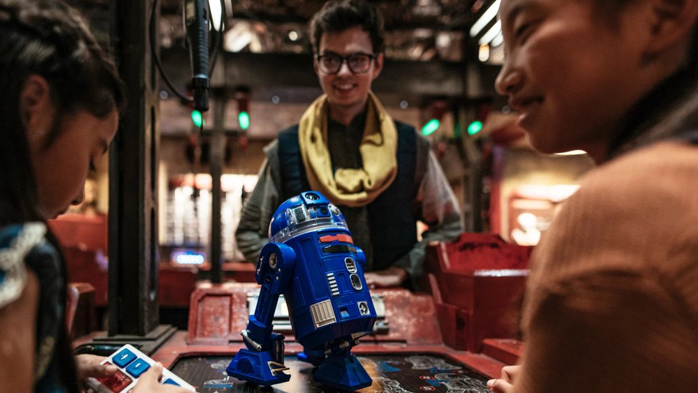 Kids repairing their droid robot