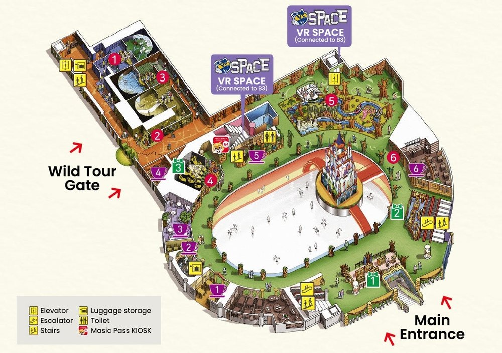แผนที่สวนสนุกล็อตเต้เวิลด์ในโซล