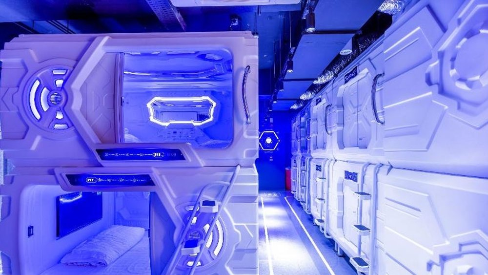 the inside of Met A Space Pod