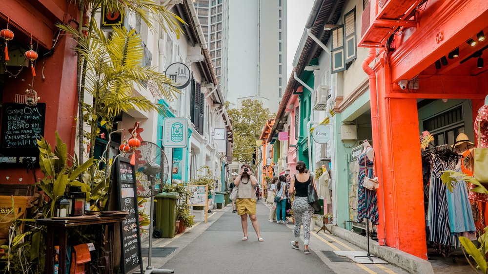 tourists in Haji Lane