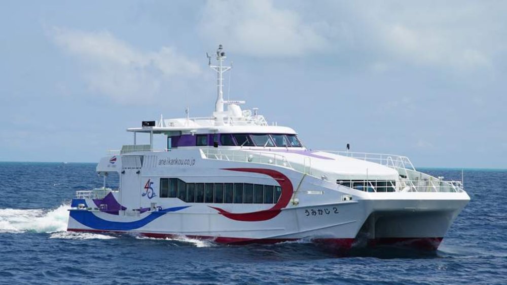 a ferry at Okinawa