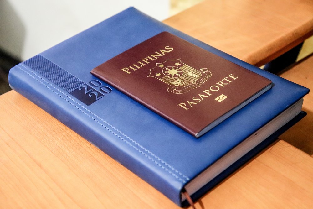 Philippine passport with book