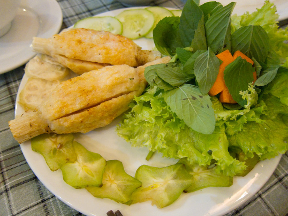 越南美食甘蔗蝦(Chạo tôm)