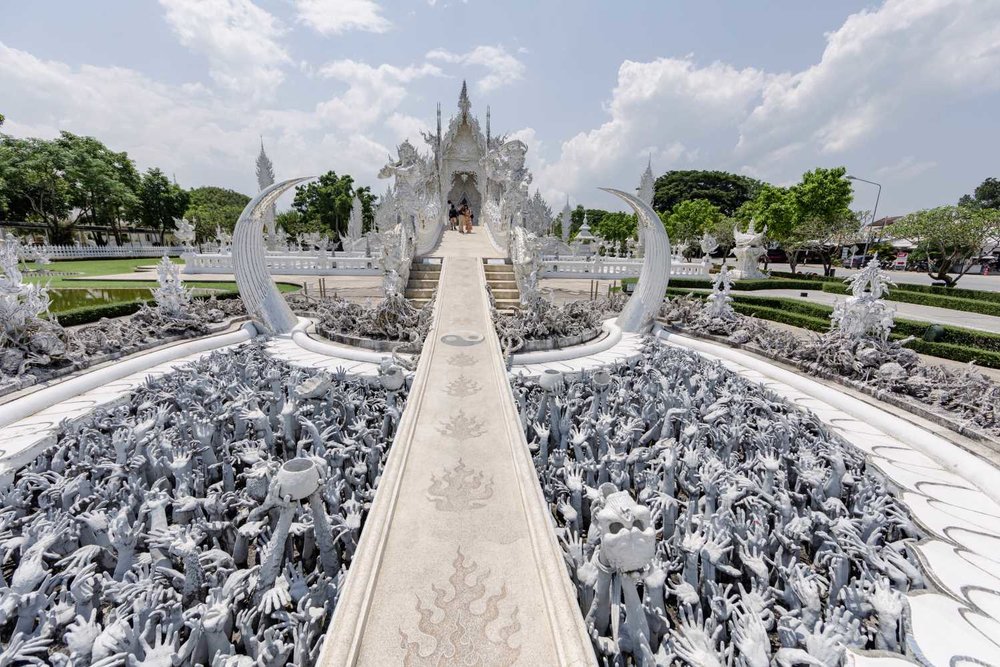 Hands sculpture in Wat Rong Khun