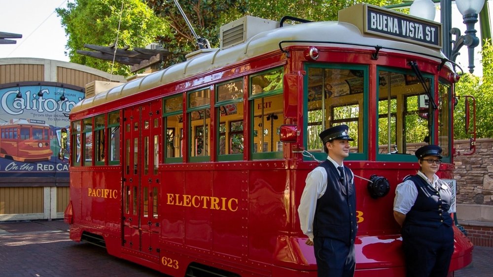 You can ride the Red Car Trolley around DCA. Photo credits to @josephchamberlaindds on Instagram.