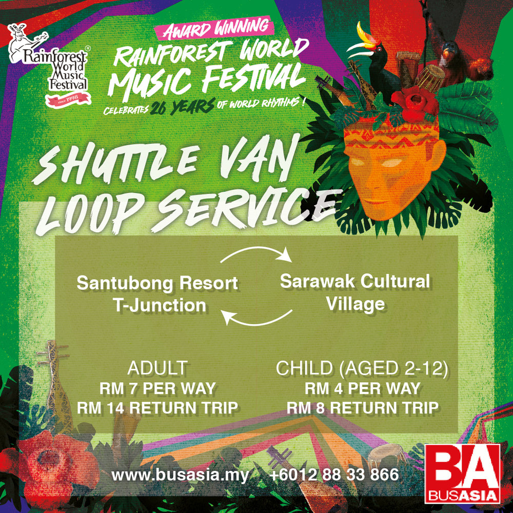 Shuttle van service from Santubong Resort to Sarawak Cultural Village