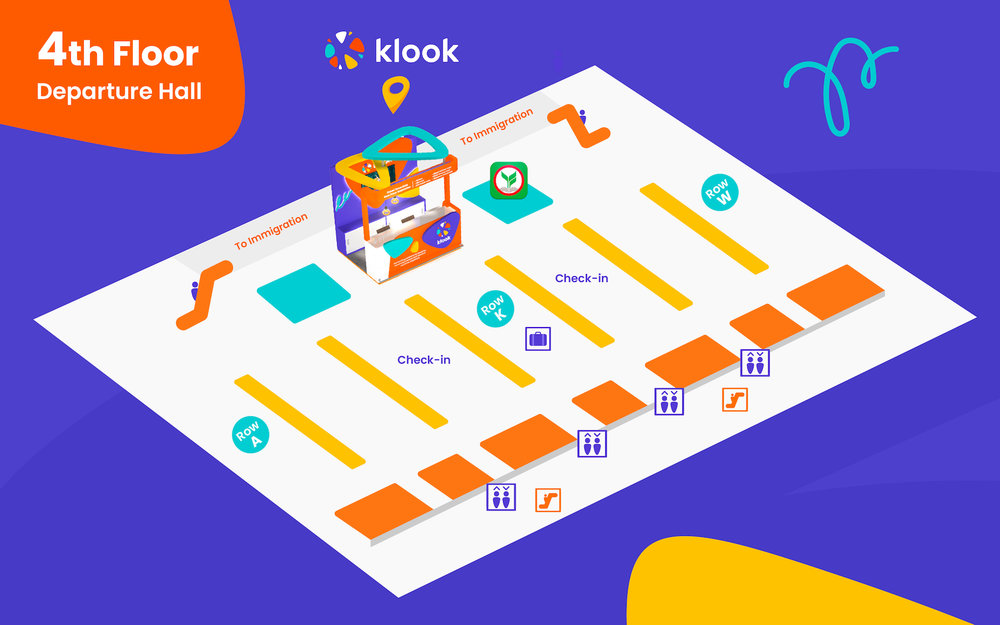 Bangkok Suvarnabhumi Airport Klook Counter Guide Map