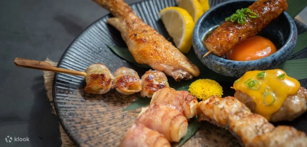 Grilled skewered chicken