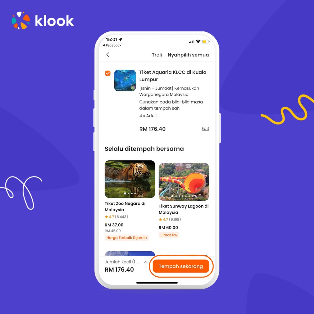 MY BM Tempah sekarang Klook