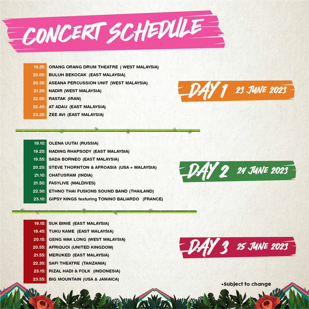 RWMF2023 festival concert schedule