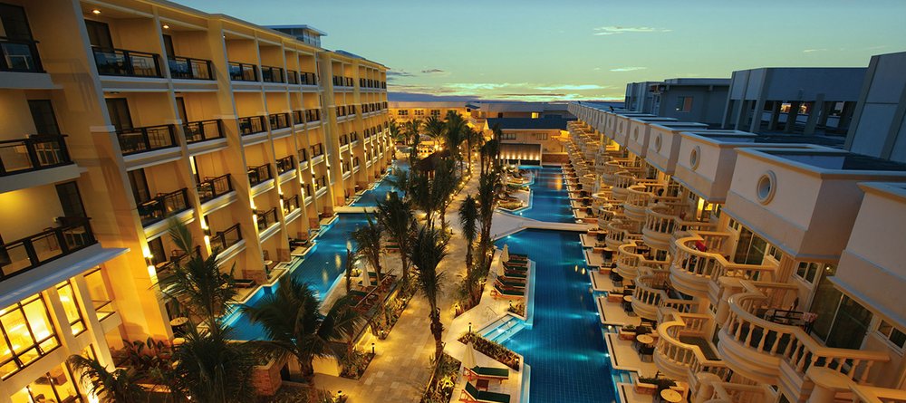 View of Henann Garden Resor at night